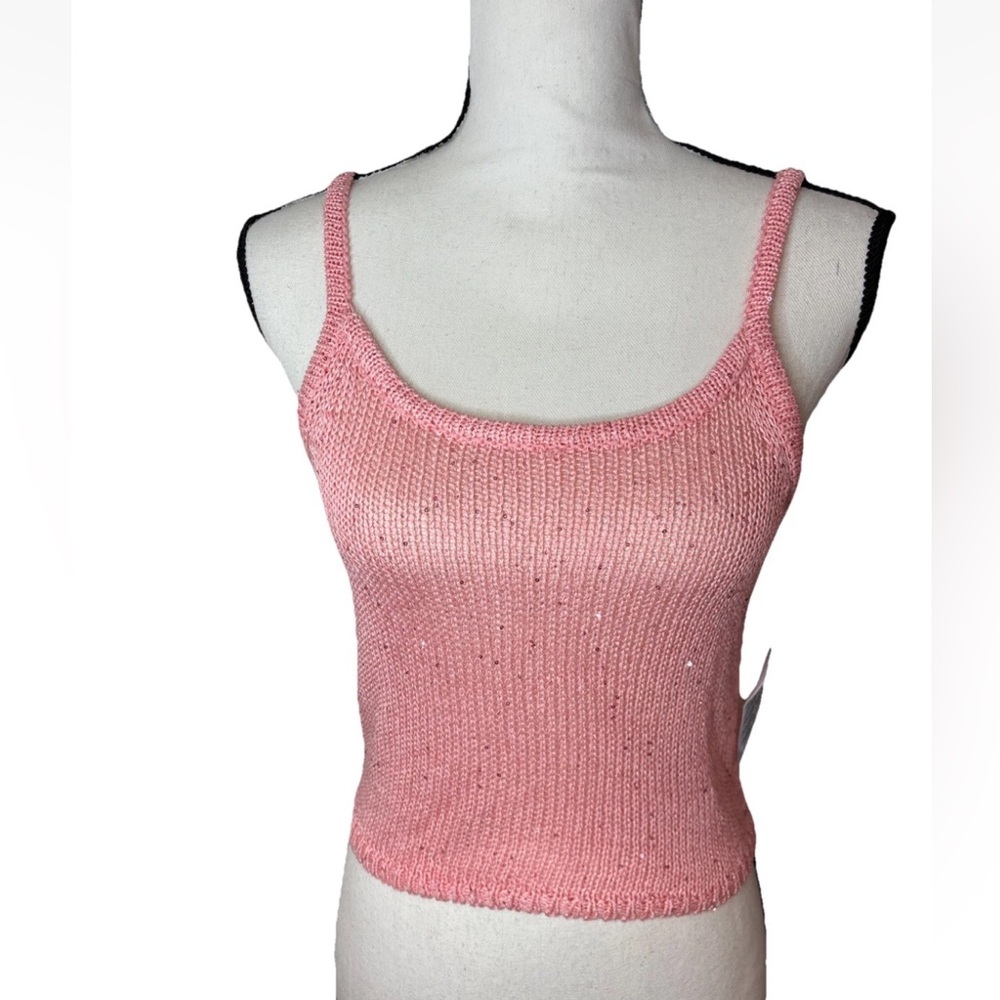 L.A. Hearts Tank Top Size Small NWT Sparkly Sequin Pink
